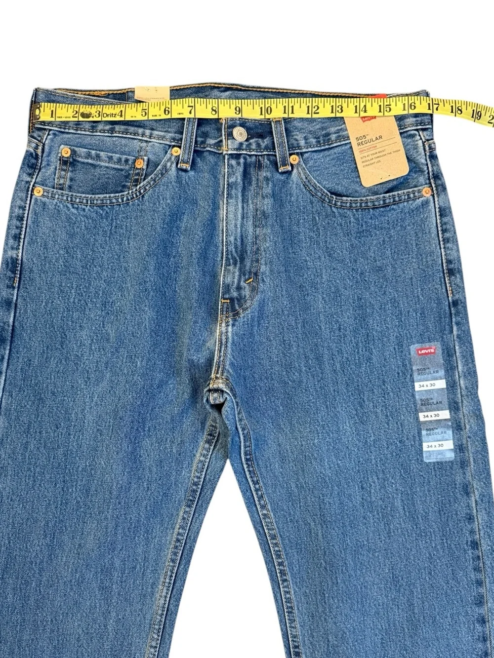 Levi’s 505 Regular Fit Jeans Men’s 34x30 2023 Medium Wash Straight Leg